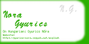 nora gyurics business card